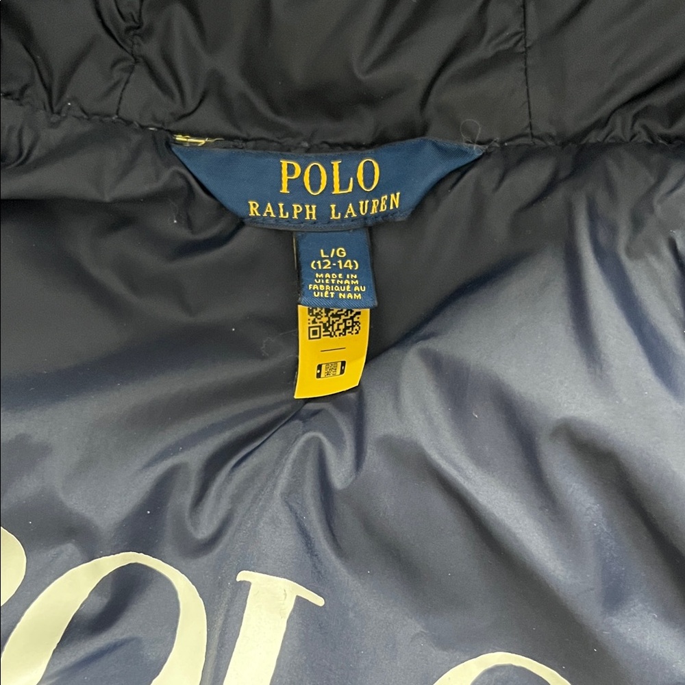Polo Ralph Lauren Long Puffer Coat with Hood - Youth size L - Picture 5 of 6